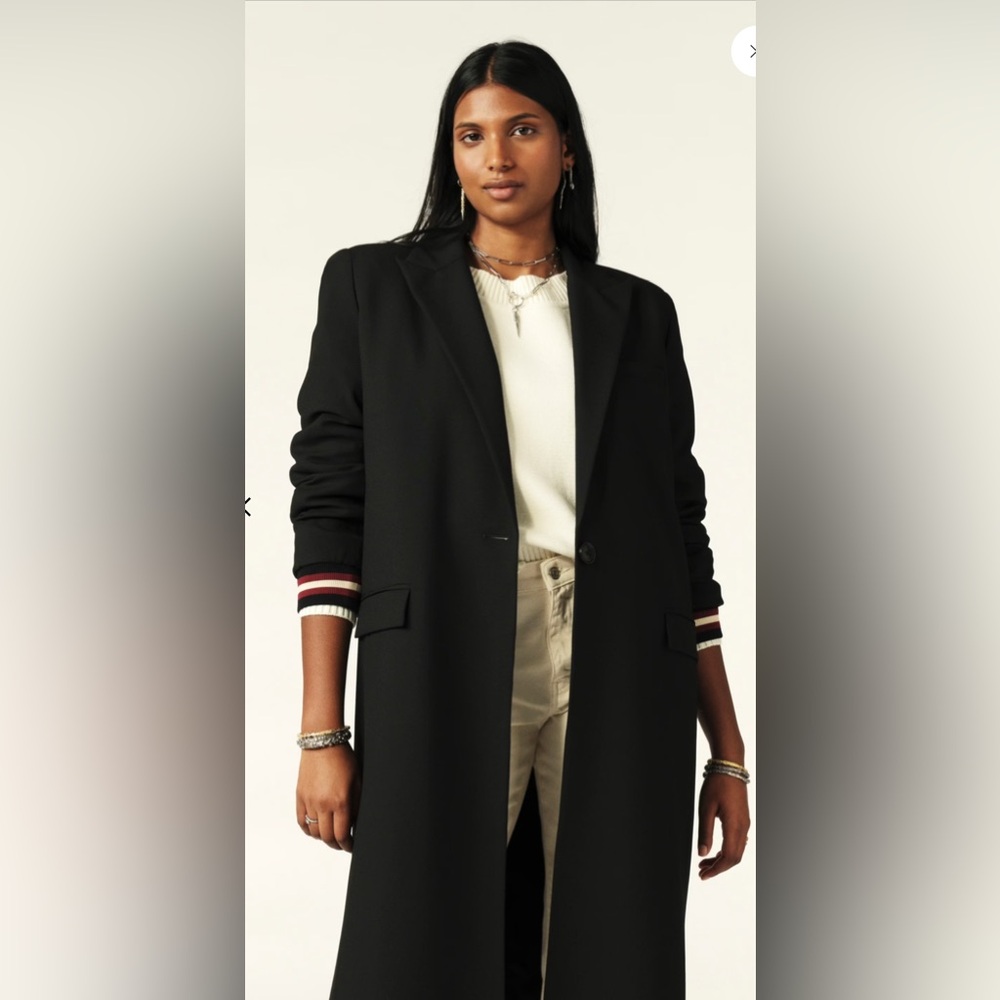 EUC - ba&sh Savage long overcoat - single button, viscose. Size 1/S/4.
